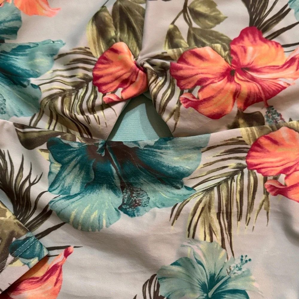 Justice Tropical Floral Long Sleeve Bodysuit